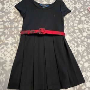 Black Pleated Polo Ralph Lauren Toddler Dress